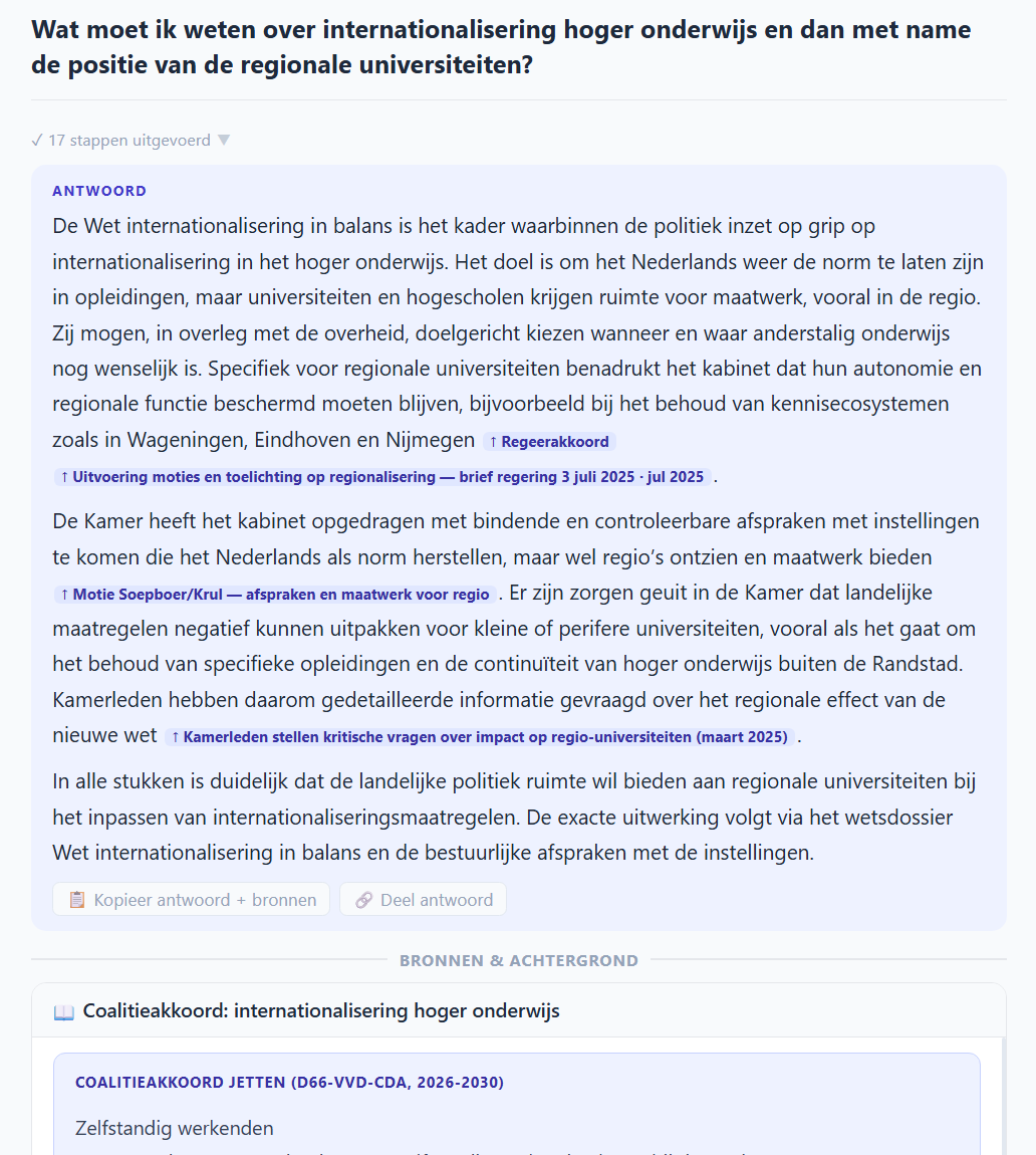 Antwoord van de Verkenner met bronverwijzingen